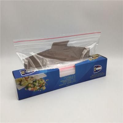 Plastic Polythene Double Zpper Bag Clear LDPE Double Seal Reclosable Bag in Color Box Custom Print Logo Double Line Zip Lock Bag