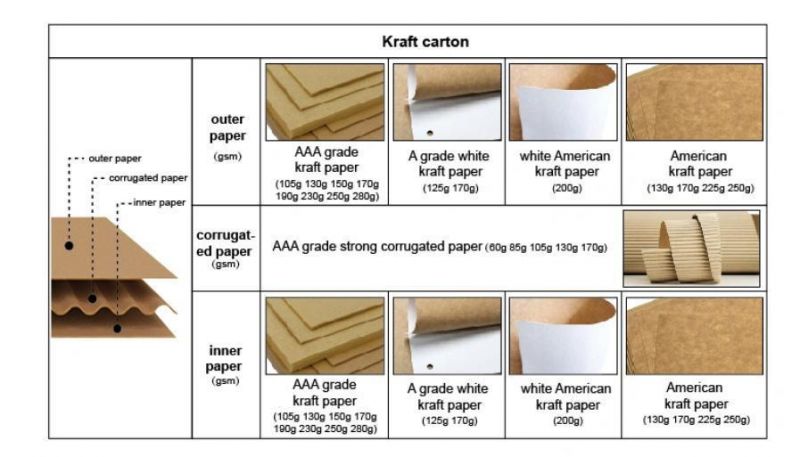 Biodegradable Food Packing White Cardboard Paper Box for French Fries