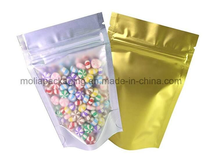 Food Grade Laminated Material Food Packaging Zipper Heat Seal Stand up Pouch Ziplock Bag