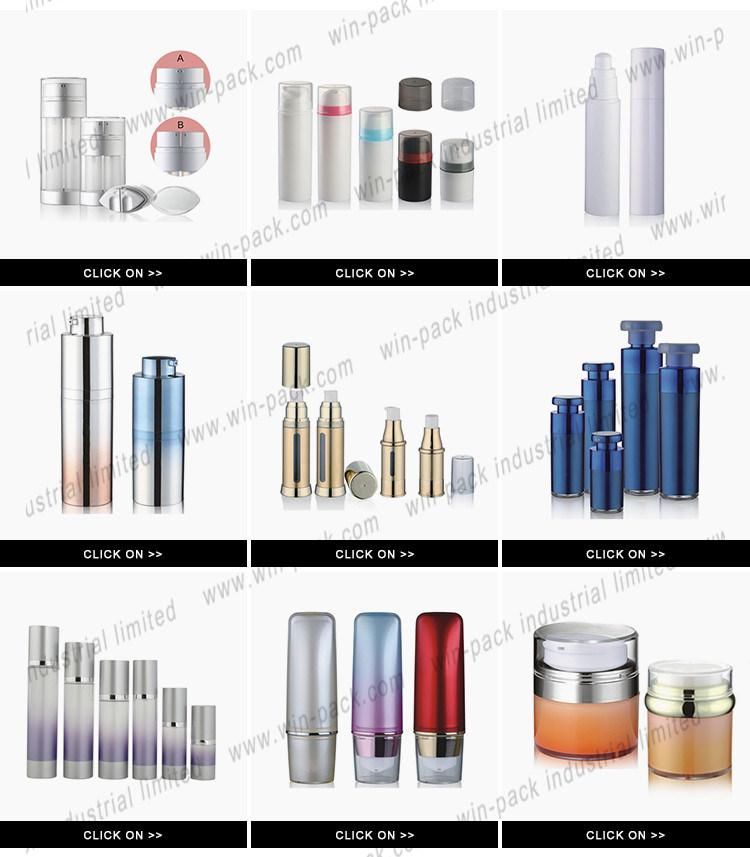 20ml 50ml High Quality White Airless Lotion Bottle with Clear Cap