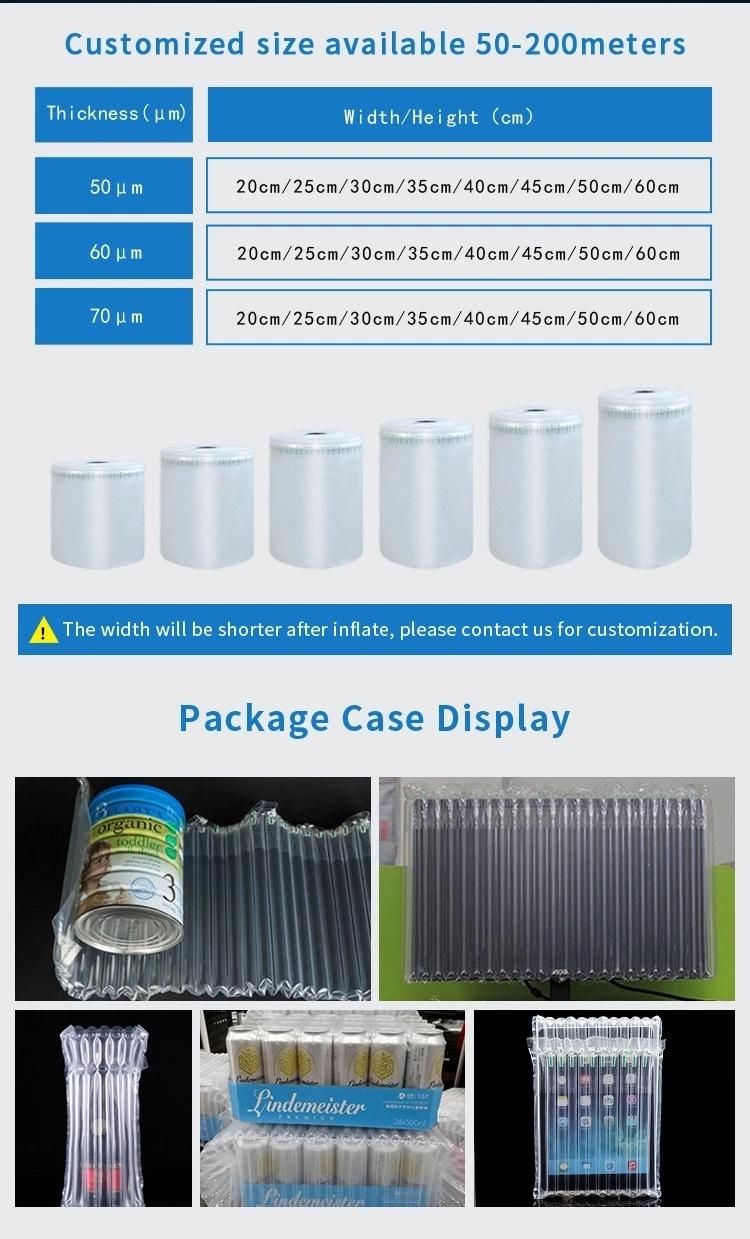 Customized Inflatable Air Column Bag Wrap Roll Air Cushion Package