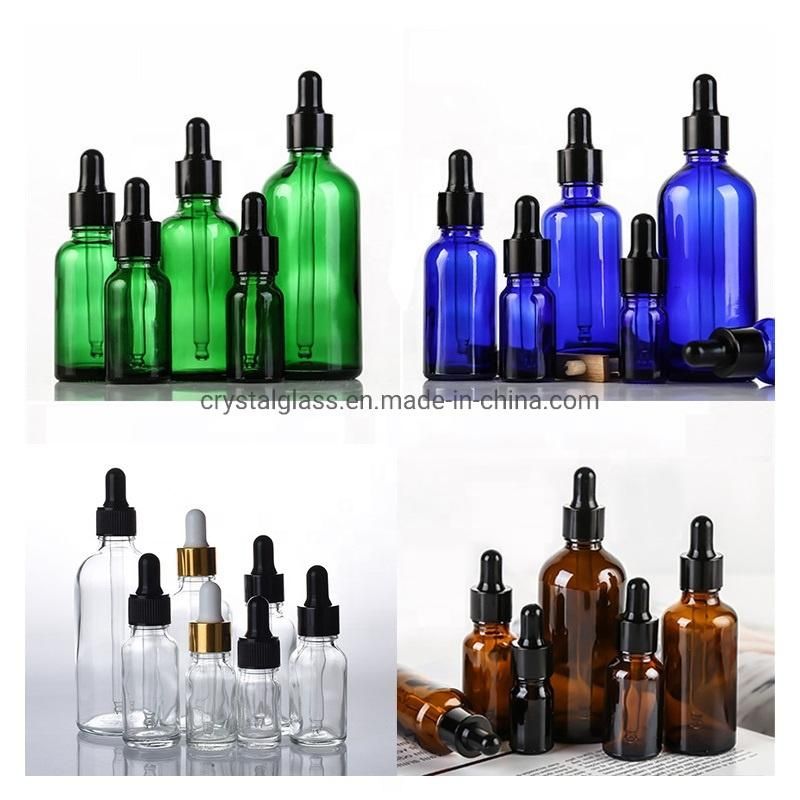 Green Dropper Glass Bottle 20ml with White Tamper Evident Top and Pipette Dropper