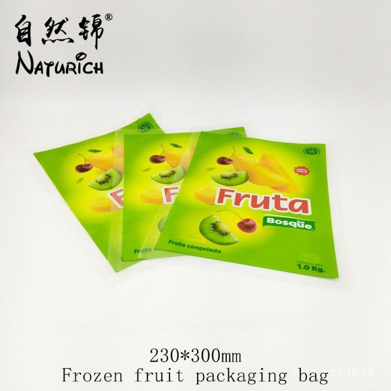 Digital Printing 1kg Food Packaging Plastic Bag Frozen Fruit Peach Packing Mylar Bag