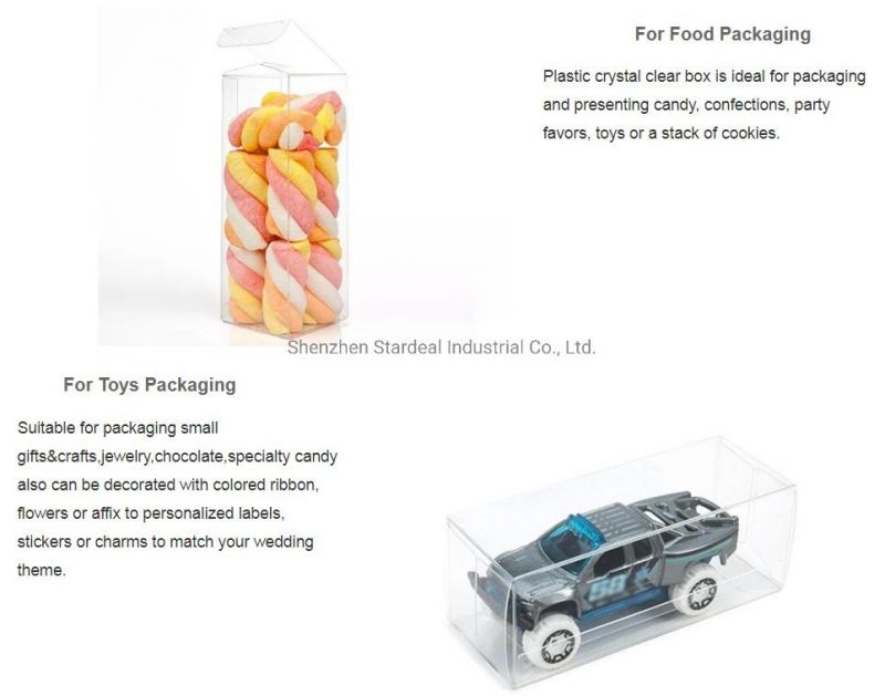 Custom Printed Packaging Clear Pet Transparent Plastic Boxes