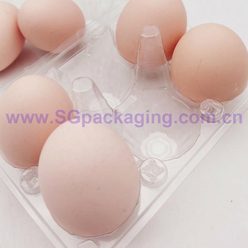 Disposable 2/4/6/8/9/10/12/15/18/20/24/28/30 Holes Egg Carton Packing Tray Suppliers Transparent Pet Plastic Blister Trays for Eggs