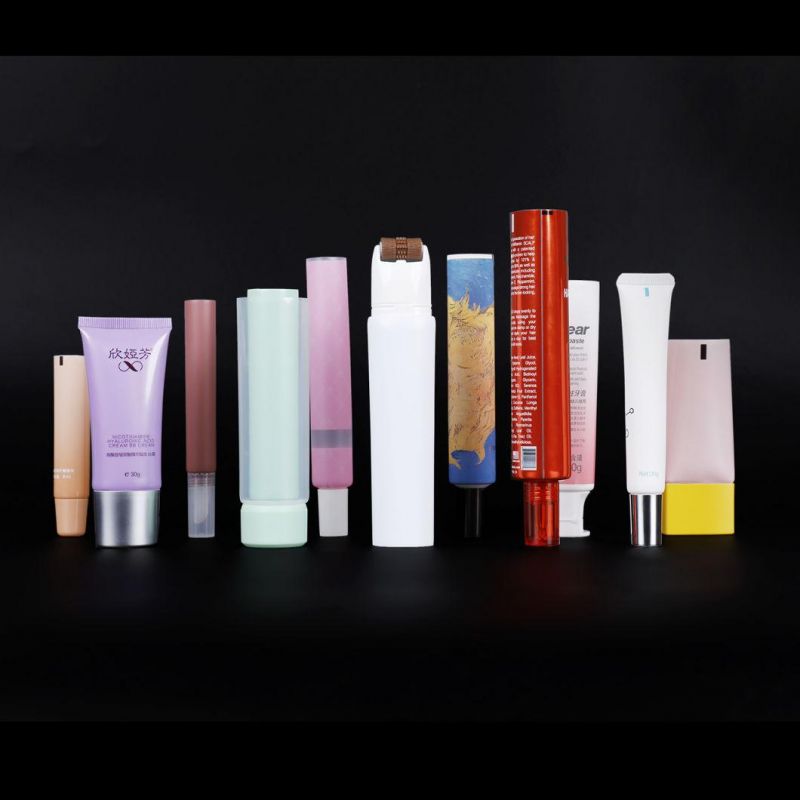 Custom Luxury Vibration Eye Cream Tube Packaging with Metal Applicator Tube Container