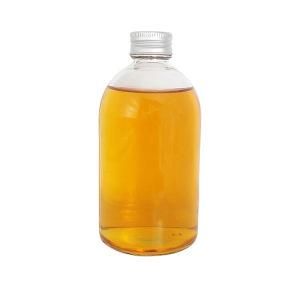 350ml Boston Round Transparent Glass Kombucha Juice Bottle with Aluminium Lid