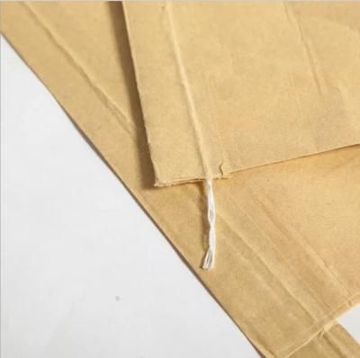 Wholesale Hot Sale Good Quality Kraft Paper Bag 25kg 35kg 45kg Packaging Bag for Flour