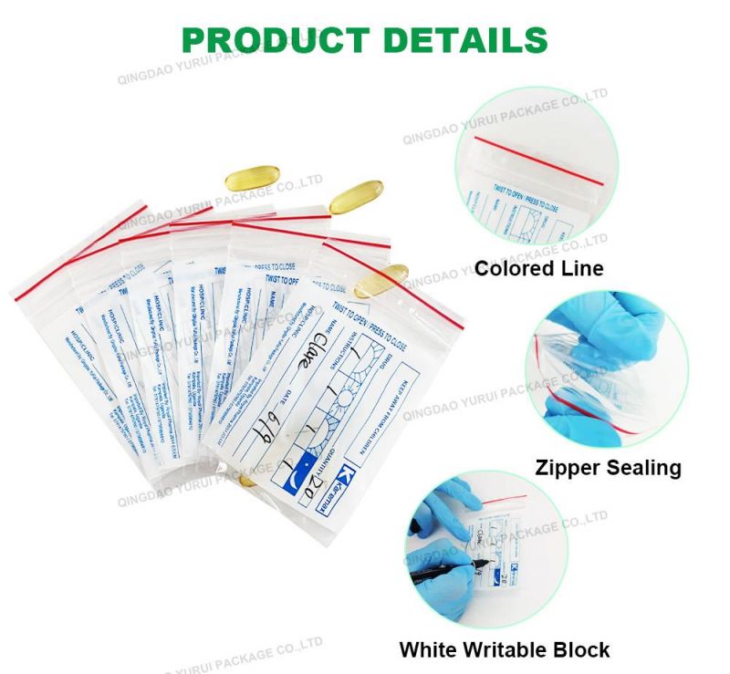 China Manufacture Good Sell Medicine Bag, Medicine Plastic Medicine Pouch for Pill or Tablet Packaging