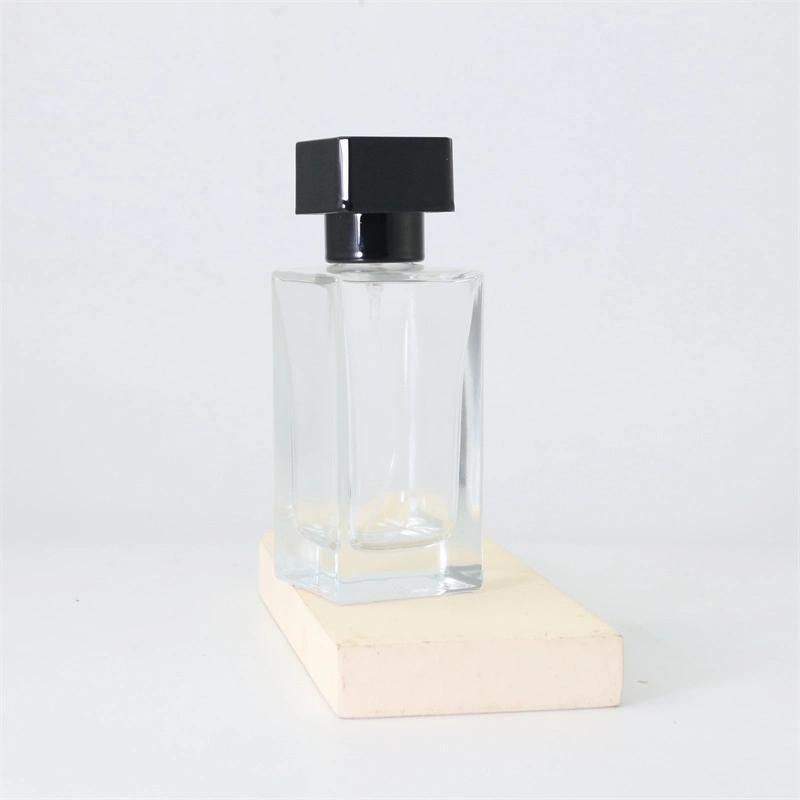 Factory Price Low MOQ Parfum Bottle 50ml Square Glass Perfume Bottles for Men