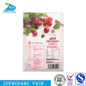 Multi Color Printed Cranberry Dried Food Plastic OPP CPP Bag Vacuum Bag Three Side Seal Bag