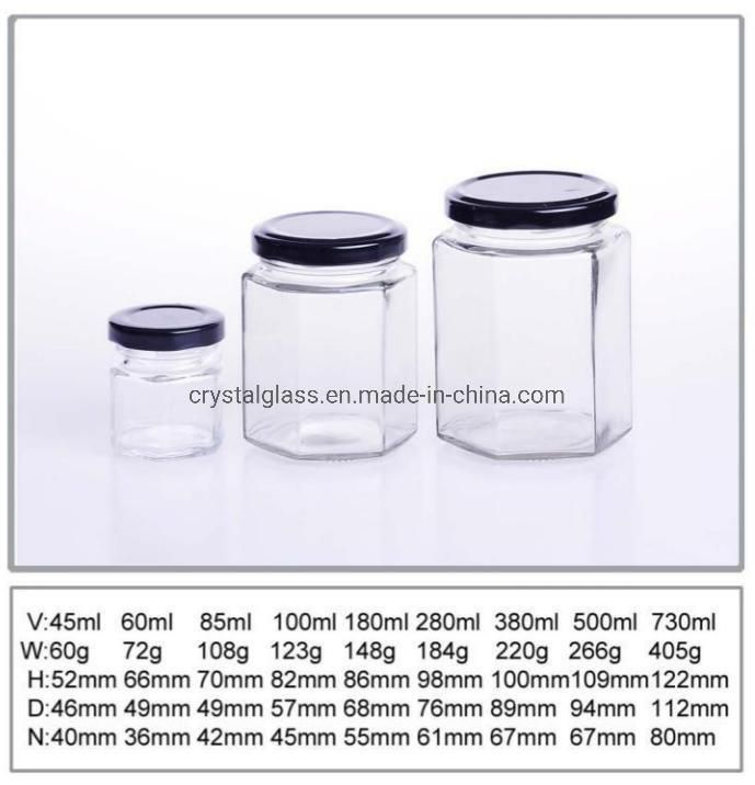 Food Grade 100ml 200ml 300ml 400ml 500ml 600ml Food Mason Glass Jar Without Handle