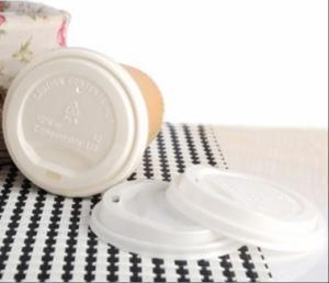 White Color Biodegradable PLA Coffee Cup Lid