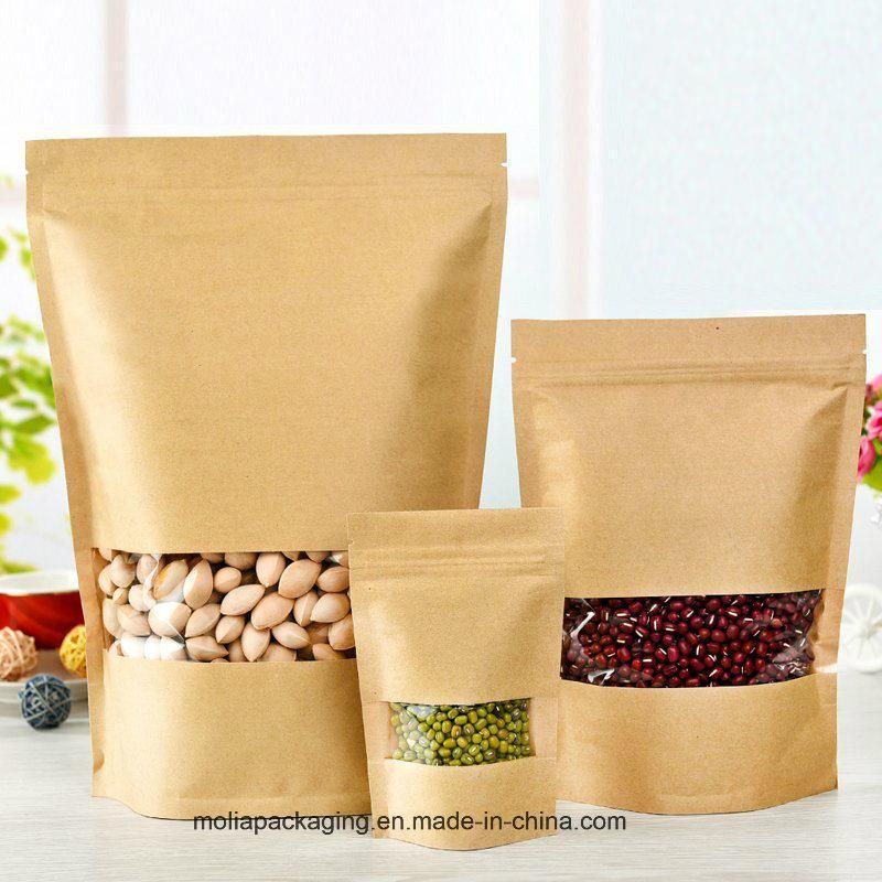 Brown Kraftpaper Food Packaging Bag with Ziplock