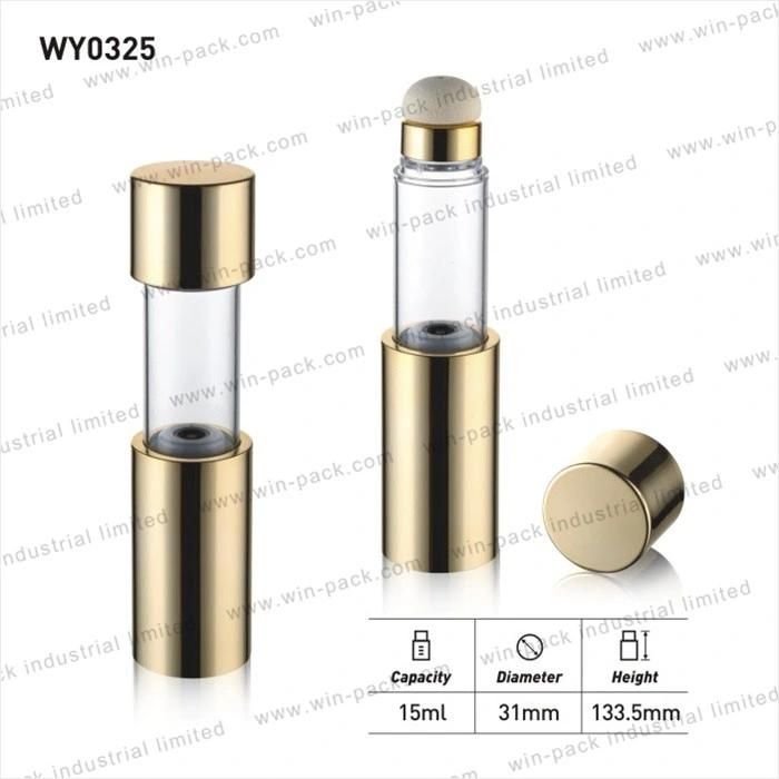 15ml Luxury Gold Acrylic Airless Makeup Pump Bottle for Cosmetic