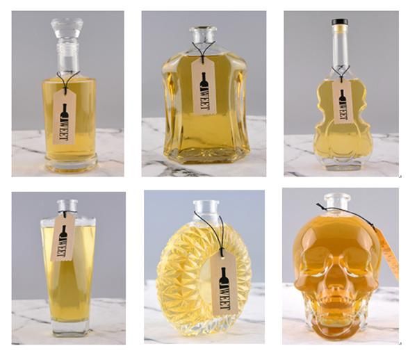 Transparent Color Empty 700ml Whiskey Gin Glass Bottles