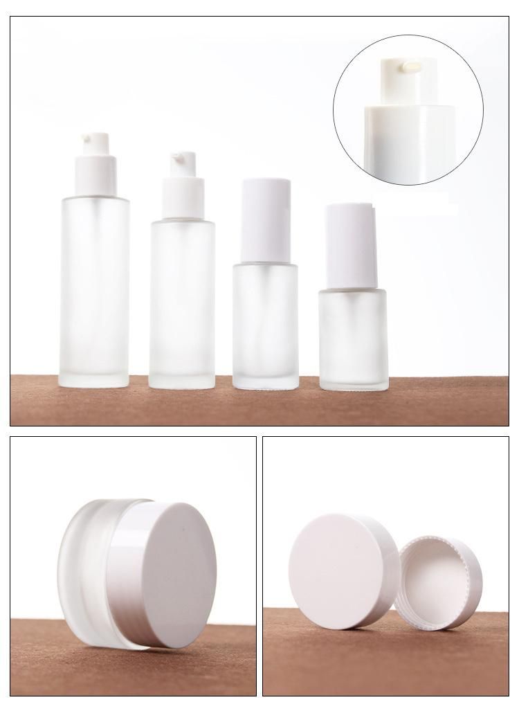 White Color Cosmetic Bottle for Face Care in 20g 30g 50g