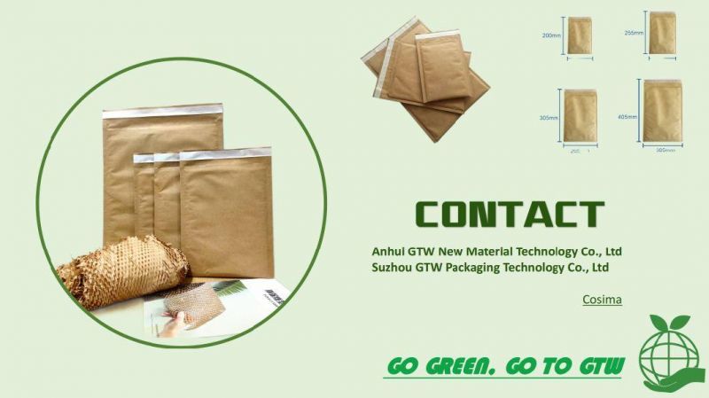 Top Manufacturer Secure Package Honeycomb Kraft Compostable Bubble Mailer Logo