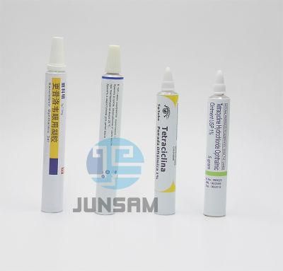 Eye Ointment Collapsible Aluminum Soft Tube Long Nozzle Open Orifice Sanitary Lock Cap Pharmaceutical