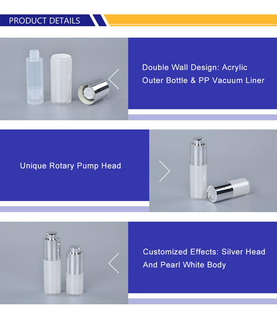 Personal Care Product Pump Sprayer Practical Type Airless Serum Bottle