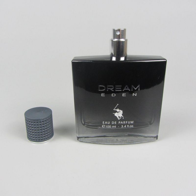 100ml Square Refillable Perfume Spray Bottle with Plastic Cap