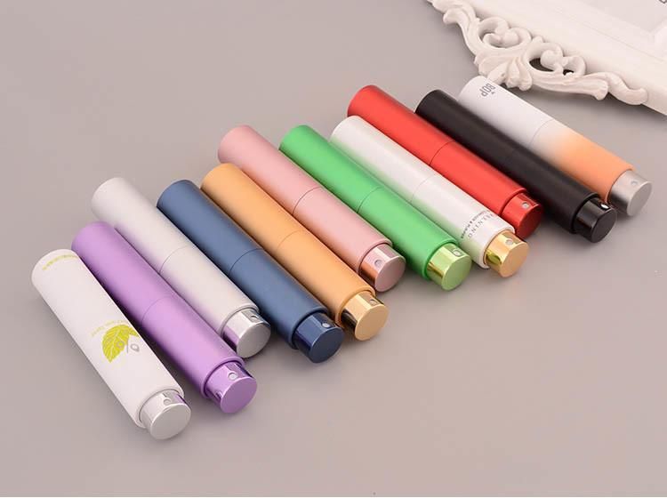 Aluminium Mini 10ml Bottle Fragrance Portable Atomiser Glass Spray Empty Travel Perfume Rose Gold Bottle