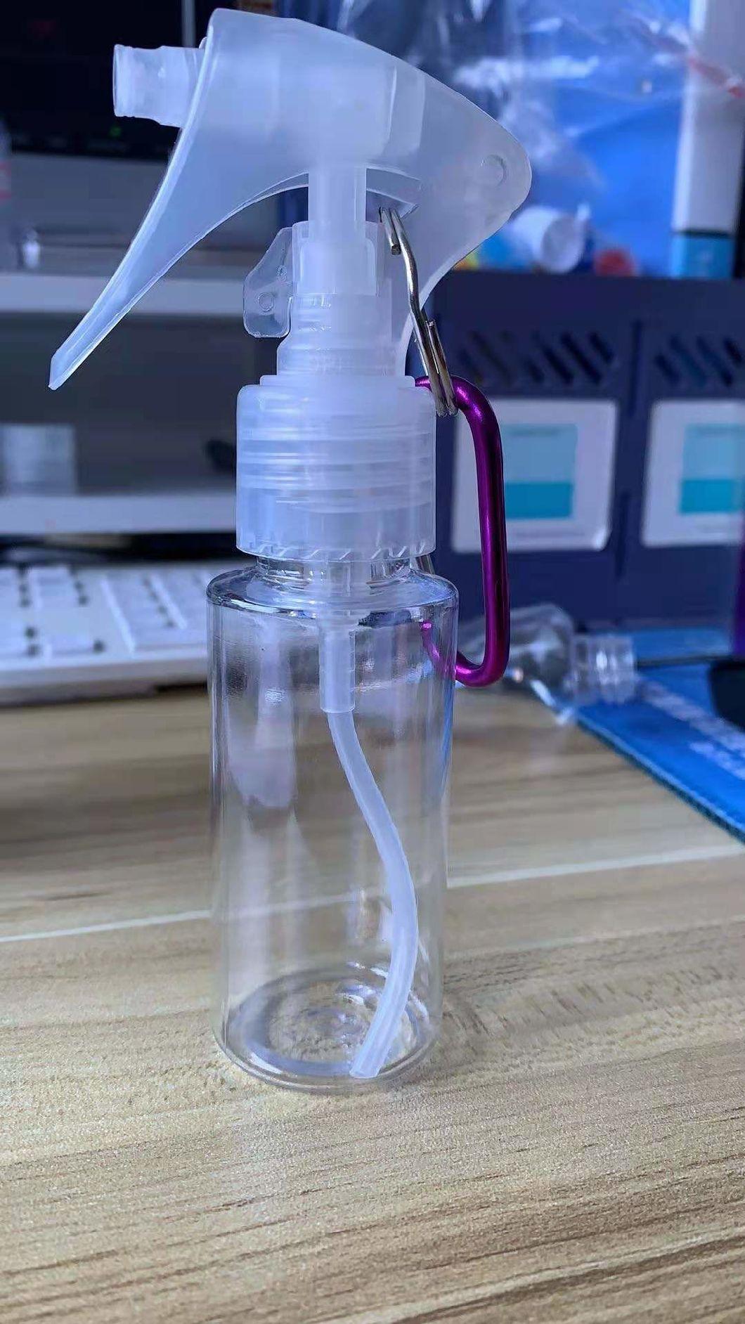 Manufacturer Wholesale 50ml 60ml Plastic Bottle with Hook for Free Hand Liquid Alcohol Gel Bottle