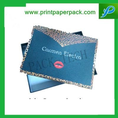 Rigid Set up Garment Paper Box Underwear Packaging Boxes Cosmetic Cardboard Box High Quality Black Cardboard Jewelry Box