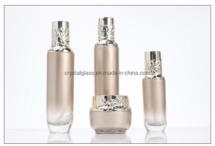 China Wholesale Luxury Glass Cosmetic Jars with Lid