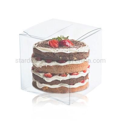 Gift Transparent Cube Pet Favor Plastic Cake Clear PVC Box