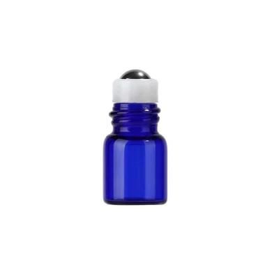 3ml Portable Roll on Bottle Empty Refillable Glass Bottle with Black Cap for Essential Oil Perfume Fragrance