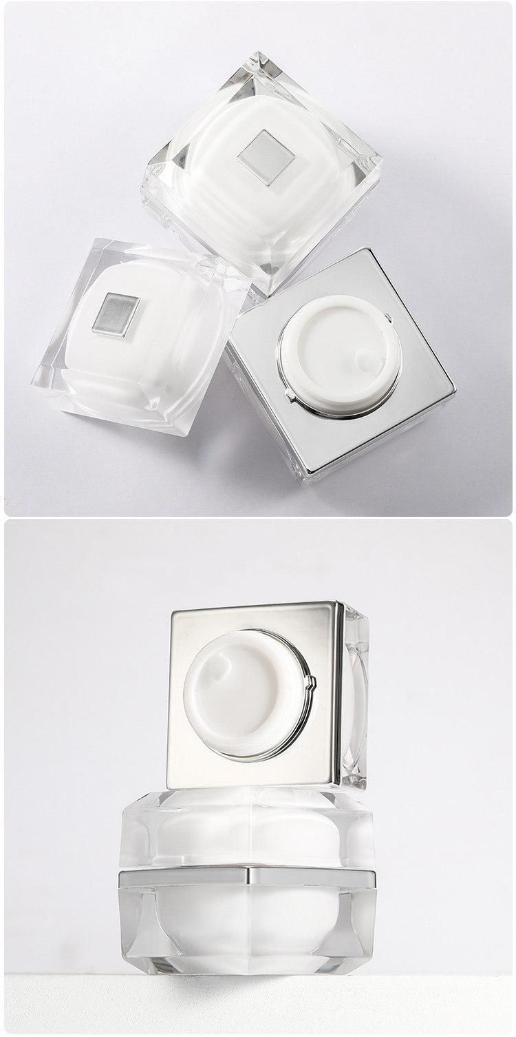 5g 10g Empty Luxury Square Plastic Jar for Skincare