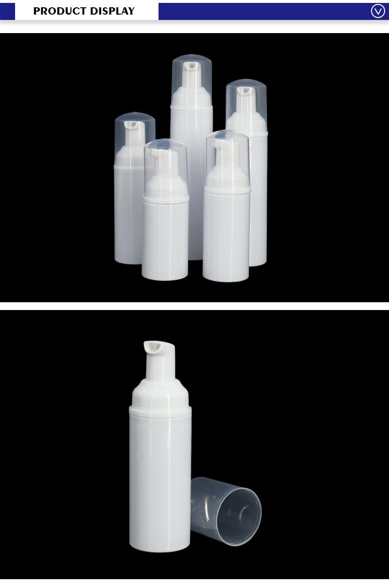 OEM 50ml 60ml 70ml 90ml 100ml White Pet Empty Foaming Bottles