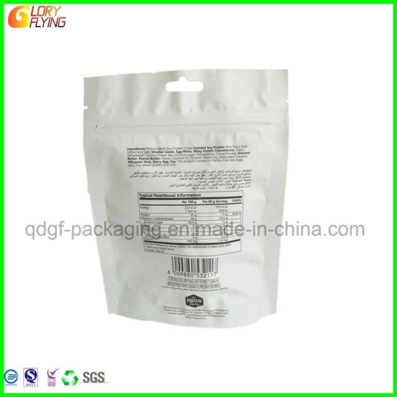 Stand up Plastic Bag with Zipper for Packing Protein Date Balls