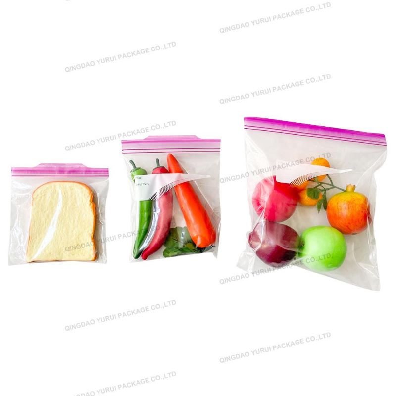 LDPE Reusable Ziplock Sandwich Bags (click wide zipper)