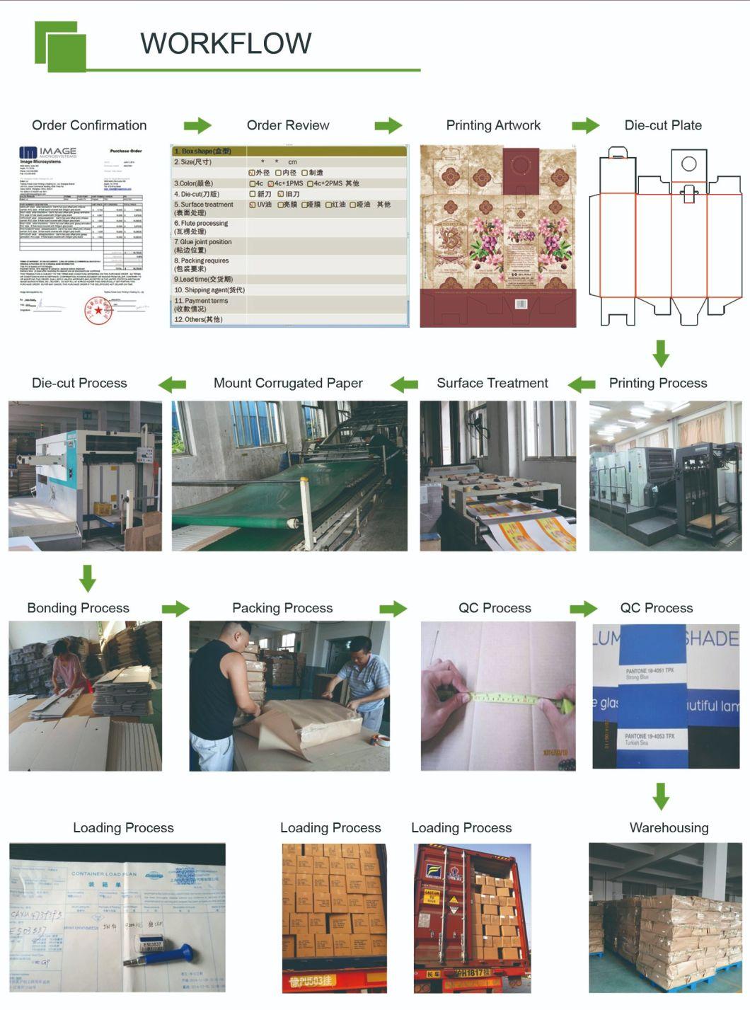 Corrugated Cardboard Printed Box with Handles