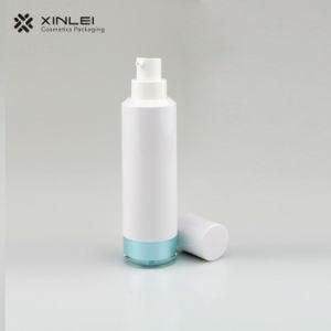 30ml as/ABS Round Airless Bottle with Blue Bottom in Plastic