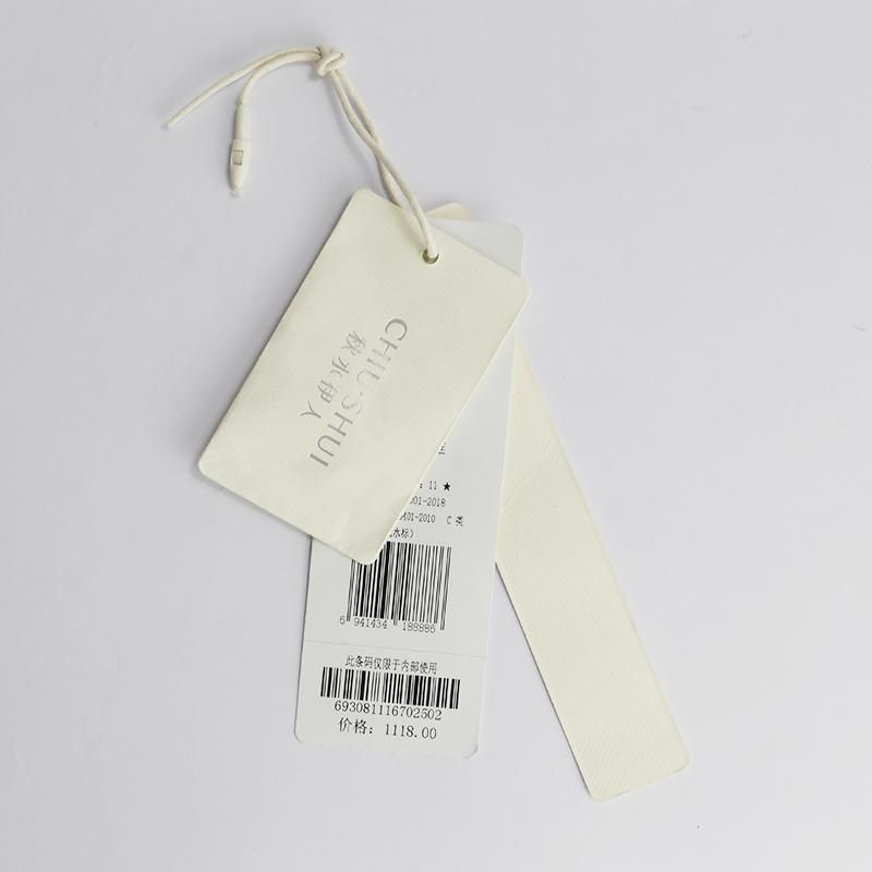 Custom Creamy White Textured Fsc Hangtag