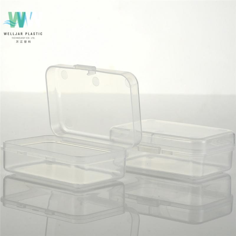 Transparent Small Square Box Plastic Empty Hairpin Cotton Swab Bottle