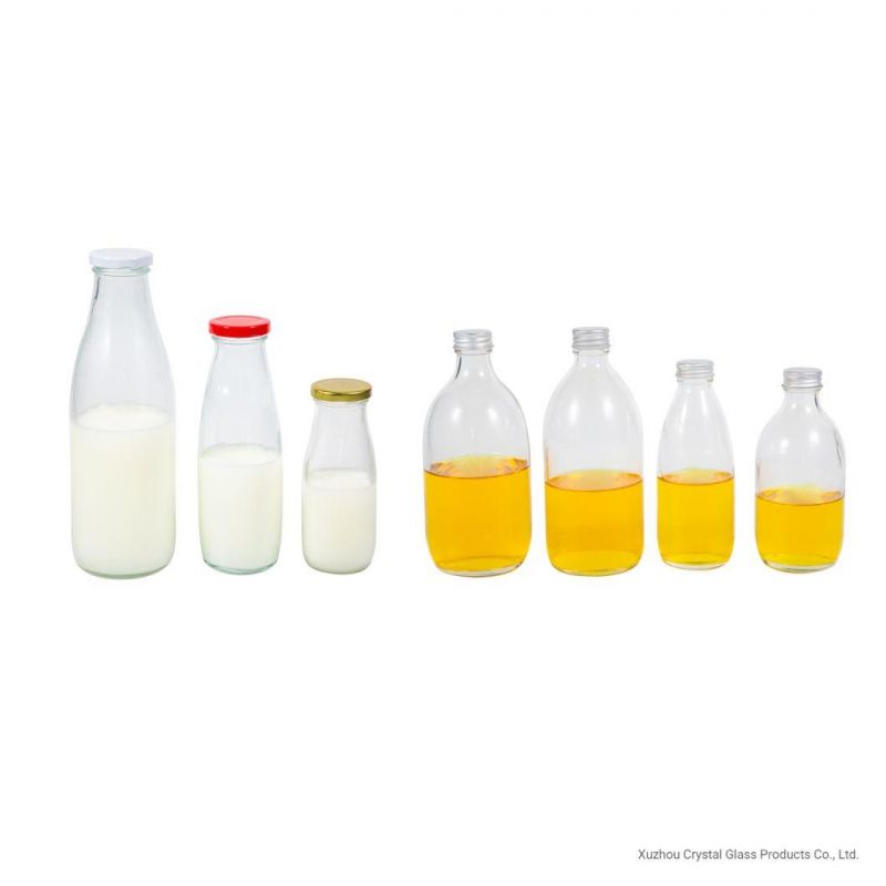 250ml-300ml Juice Beverage Milk Kombucha Glass Bottles with Flip Top