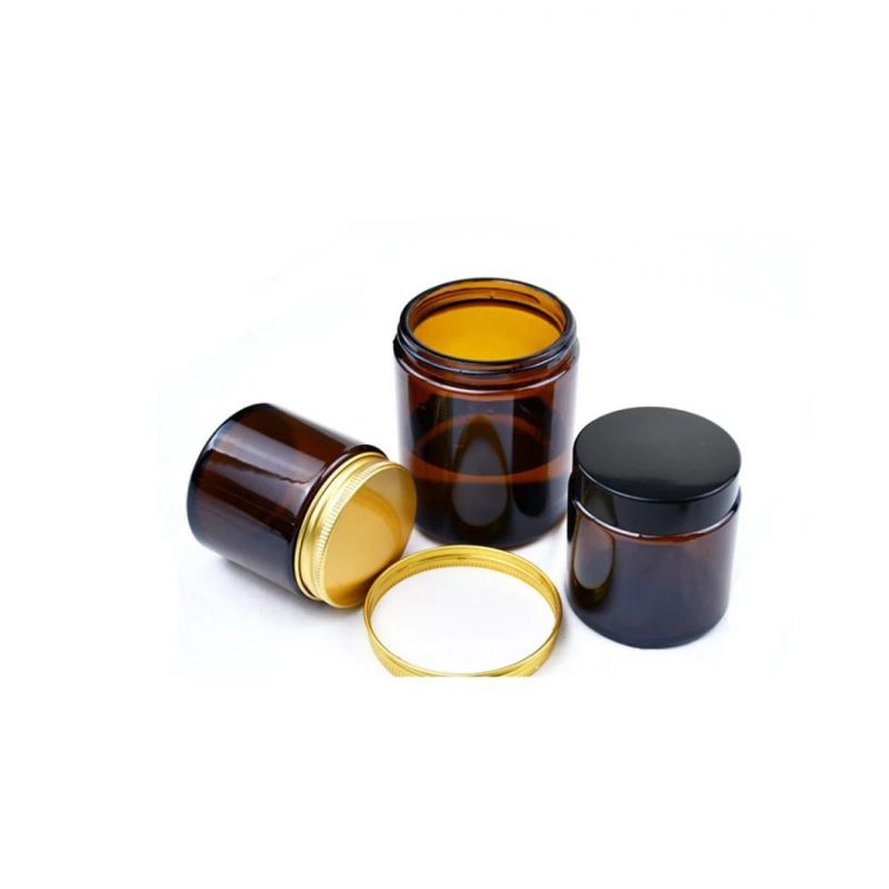 100ml 250ml Candle Glass Containers Candle Bottles Amber Glass Jar for Candle, Cosmetic