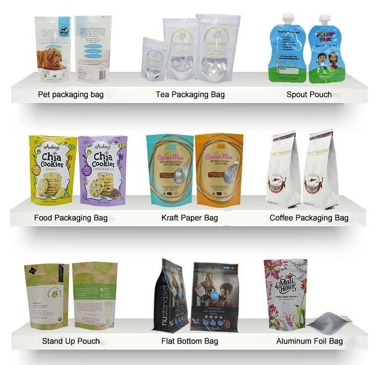 Food Packing Ziplock Kraft Paper Ziplock Bags with Window