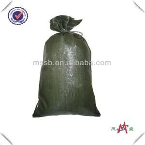 China 2021 Army Green Plastic PP Woven Bag for Building Garbage