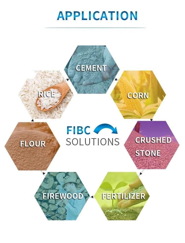 100%PP Woven PP FIBC Bulk Big Polypropylene Bags for Chemical Construction Waste