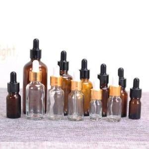 Custom Printing Matte 10ml 20ml 30ml Amber Glass Dropper Bottles Essential Oil Bottle