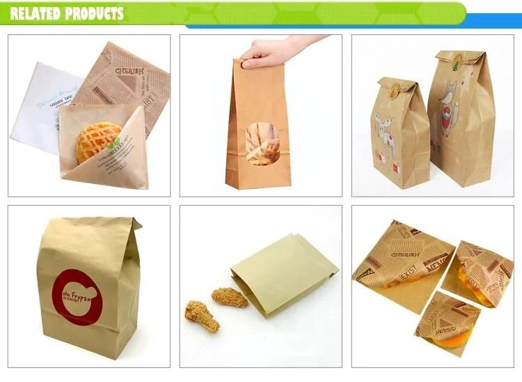 Disposable Grease Proof Bakery Bread Packaging Paper Bags