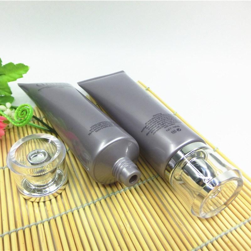 Clear Transparent PE Plastic Bottle Plastic with Acrylic Aluminium Tube