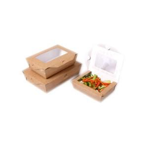 Take Away Paper Food Packaging Box with Iron Handle