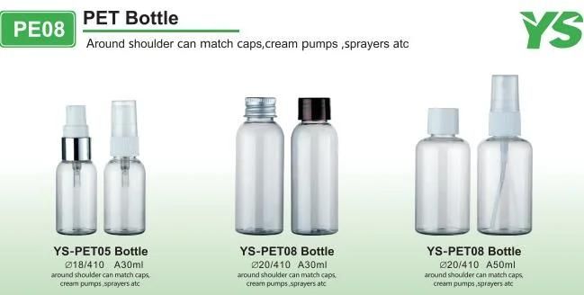 Pet08 A100ml Factory Plastic Pet Dispenser Sprayer Packaging Water E-Juice Can Match Cap Storage Bottles for Essential Oil Sample