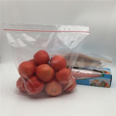 BPA Free Leakproof Double Zipper Food Packing storage Poly Bag in Color Box